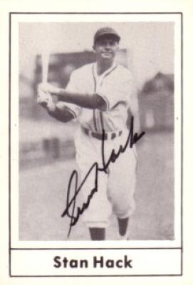Stan Hack autographed Chicago Cubs 1978 Grand Slam card