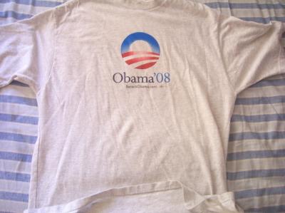 Barack Obama 2008 gray campaign T-shirt LIKE NEW