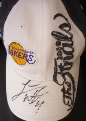 Luke Walton autographed Los Angeles Lakers 2010 NBA Finals official locker room cap