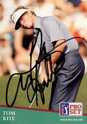 Tom Kite autographed 1991 Pro Set golf card
