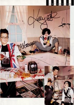 Jack Osbourne & Kelly Osbourne autographed full page magazine photo