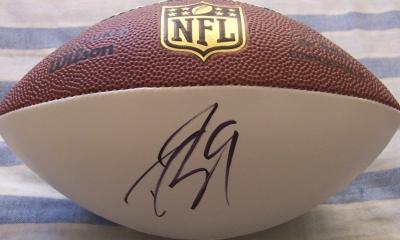 Drew Brees autographed mini NFL white panel football