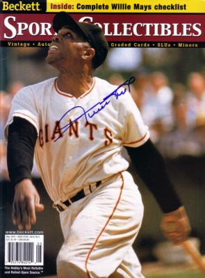 Willie Mays autographed Giants Beckett Sports Collectibles magazine