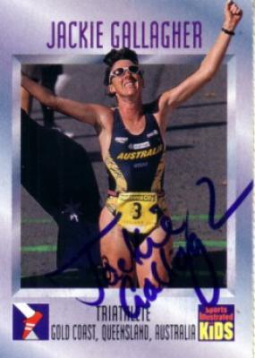 Jackie Gallagher (triathlon) autographed 1997 Sports Illustrated for Kids card