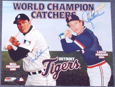 Bill Freehan & Lance Parrish autographed 11x14 Tigers World Champion Catchers photo