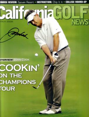 John Cook autographed California Golf News magazine