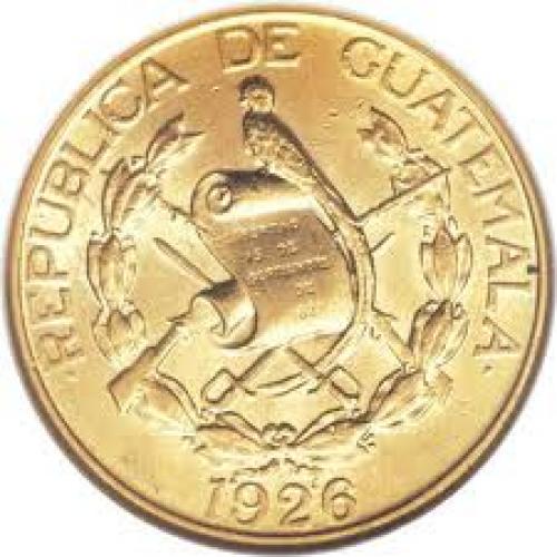 Coins; Guatemala: Republic gold 5 Quetzales 1926