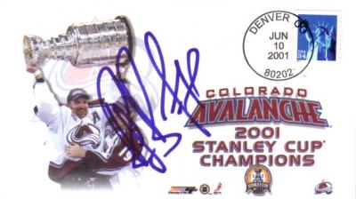 Ray Bourque autographed Colorado Avalanche 2001 Stanley Cup Champions cachet