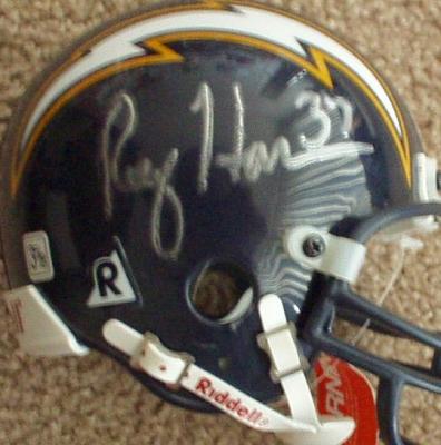 Rodney Harrison autographed San Diego Chargers mini helmet
