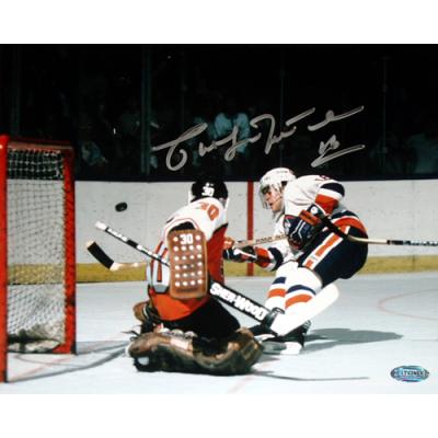 Pat LaFontaine autographed New York Rangers 16x20 poster size photo (Steiner)