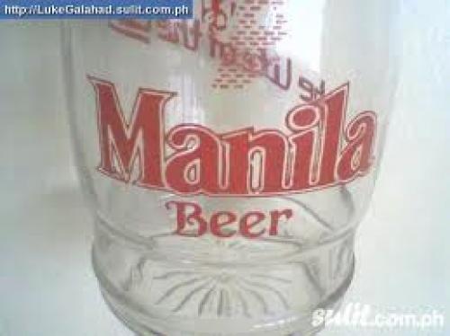 1980s "MANILA BEER" Souvenir Beer Glass
