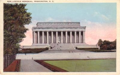 Lincoln Memorial vintage 1920s postcard