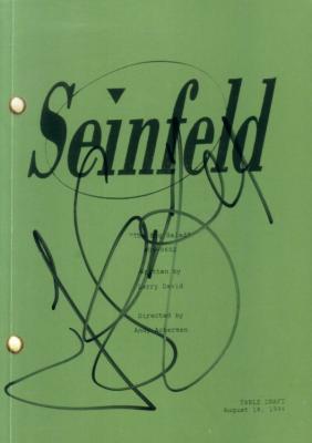 Jerry Seinfeld autographed The Big Salad mini script