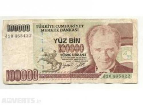 Turkey-100,000 liras-1970