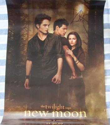 Kristen Stewart autographed Twilight New Moon movie poster