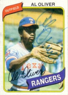 Al Oliver autographed Texas Rangers 1980 Topps card
