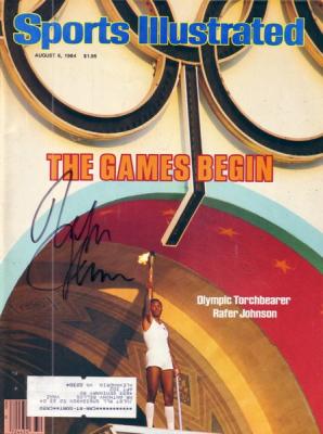 Rafer Johnson autographed 1984 Sports Illustrated