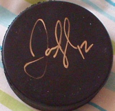 Jarome Iginla autographed hockey puck