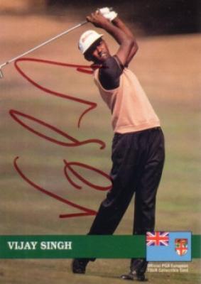 Vijay Singh autographed 1992 Pro Set Rookie Card