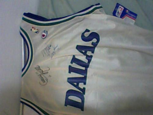 Curly Neal and Mike Iuzzolino Autographed Mavs Jersey