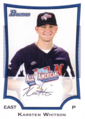 Karsten Whitson autographed 2009 AFLAC Bowman Rookie Card