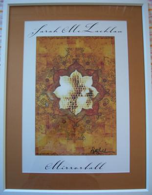 Sarah McLachlan autographed Mirrorball lithograph matted & framed