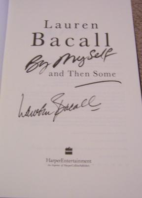 Lauren Bacall autographed By Myself and Then Some hardcover book