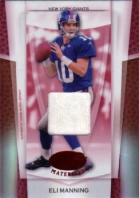 Eli Manning New York Giants 2007 Leaf Certified Materials game jersey card #21/100