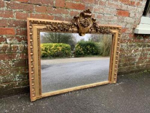 Large Antique Floor Mirror at Cleall Antiques, West Sussex, UK