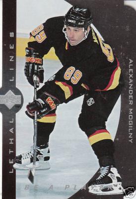 Alexander Mogilny 1995-96 Upper Deck Be A Player Lethal Lines insert card