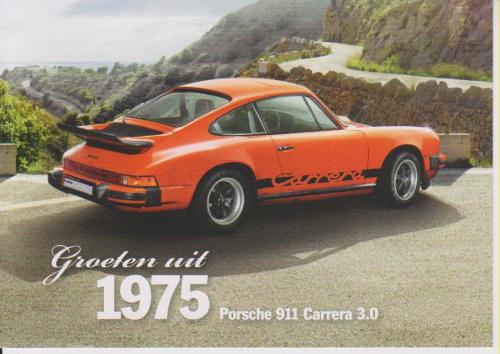 Porsche 911 Carrera 1975 postcard