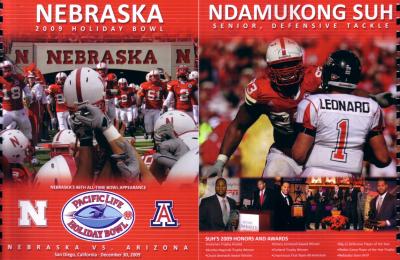 2009 Holiday Bowl Nebraska Cornhuskers media guide (Ndamukong Suh last game)