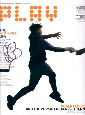 Roger Federer autographed 2006 PLAY magazine