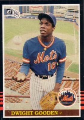Dwight Gooden New York Mets 1985 Donruss box bottom Rookie Card