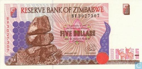 Zimbabwe 5 Dollars
