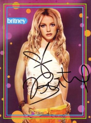 Britney Spears autographed 4x6 photo card