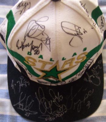 1997-98 Dallas Stars team autographed cap (Ed Belfour Darryl Sydor Sergei Zubov)