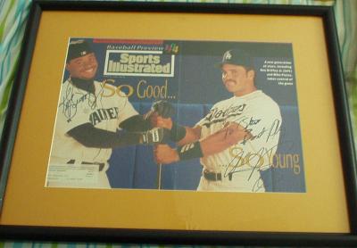 Ken Griffey Jr. & Mike Piazza autographed 1994 Sports Illustrated cover matted & framed