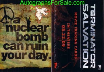 Terminator Salvation 2008 Topps promo card P1