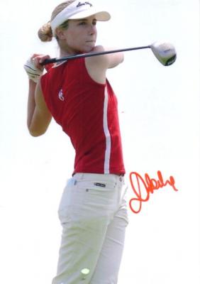 Diana Luna autographed 5x7 golf photo