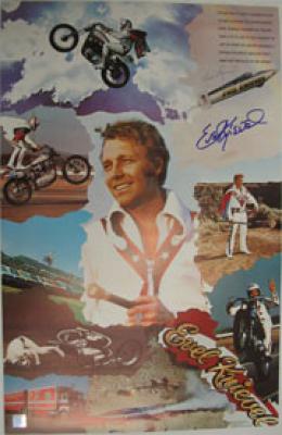 Evel Knievel autographed 16x25 poster (Superstar Greetings)