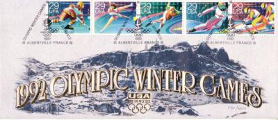 1992 Olympic Winter Games (Albertville) USPS cachet envelope