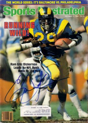 Eric Dickerson autographed Rams 1983 Sports Illustrated
