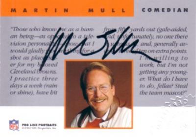 Martin Mull certified autograph 1992 Pro Line card
