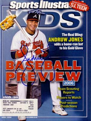 Andruw Jones autographed Atlanta Braves 2006 Sports Illustrated for Kids magazine