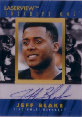 Jeff Blake certified autograph Cincinnati Bengals 1996 Pinnacle Inscriptions card