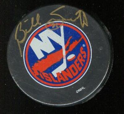 Billy Smith autographed New York Islanders puck