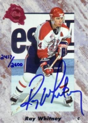Ray Whitney certified autograph 1991 Classic card