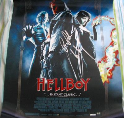 Ron Perlman autographed Hellboy movie poster
