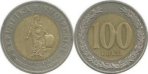 Coins; Albania 100Leke ; Year:2000